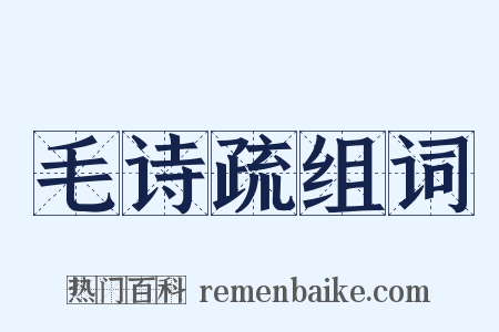 毛诗疏组词是什么意思的图片